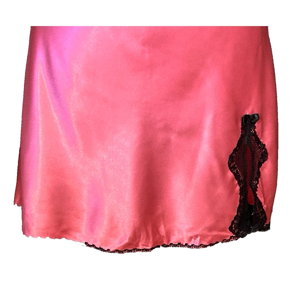 Betsey Johnson Women's Lace Chemise Slip Hot Barbie Pink Sweetheart Lace S - Picture 3 of 7